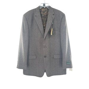 Lauren Ralph Lauren‎ Mens Wool Cashmere Sport Coat Brown 46L